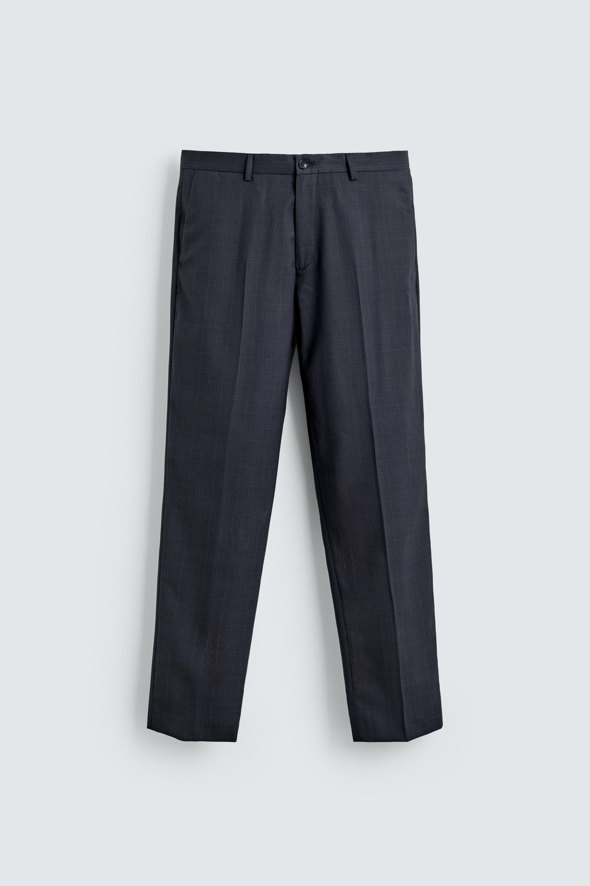 REGULAR FIT PLAID SUIT PANTS